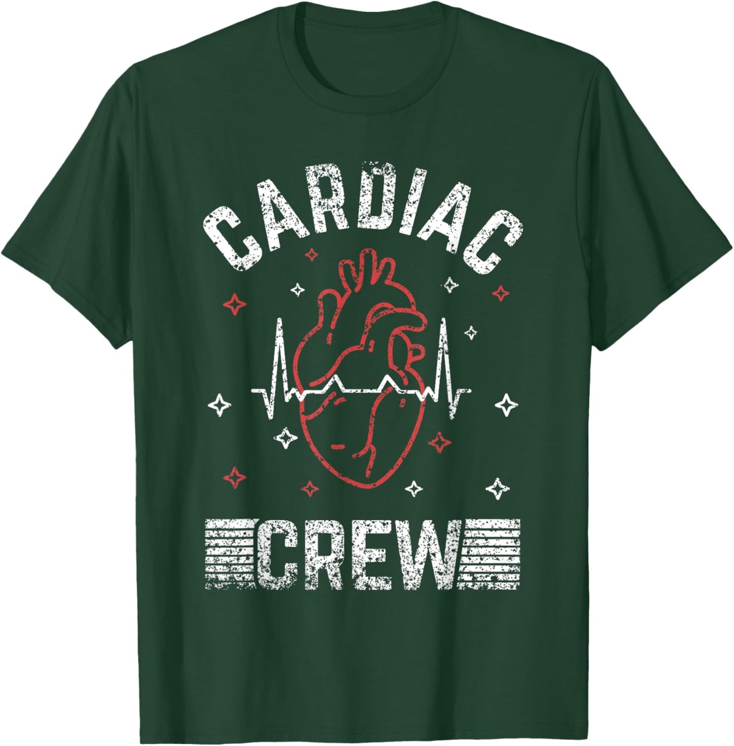 Cardiac Crew Heart Nursing Cardiology Nurses Cardiac Nurse T-Shirt - T-Shirt | Forest