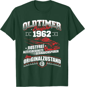 Oldtimer Baujahr 1962 Jahrgang Geburtsjahr Geburtstag T-Shirt - T-Shirt | Forest