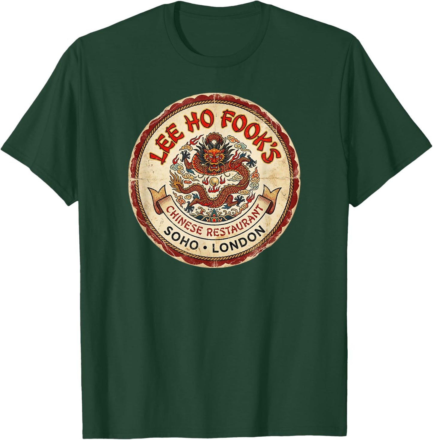 Lee Ho Fook's Chinese Restaurant Soho Vintage Travel Sticker T-Shirt - T-Shirt | Forest