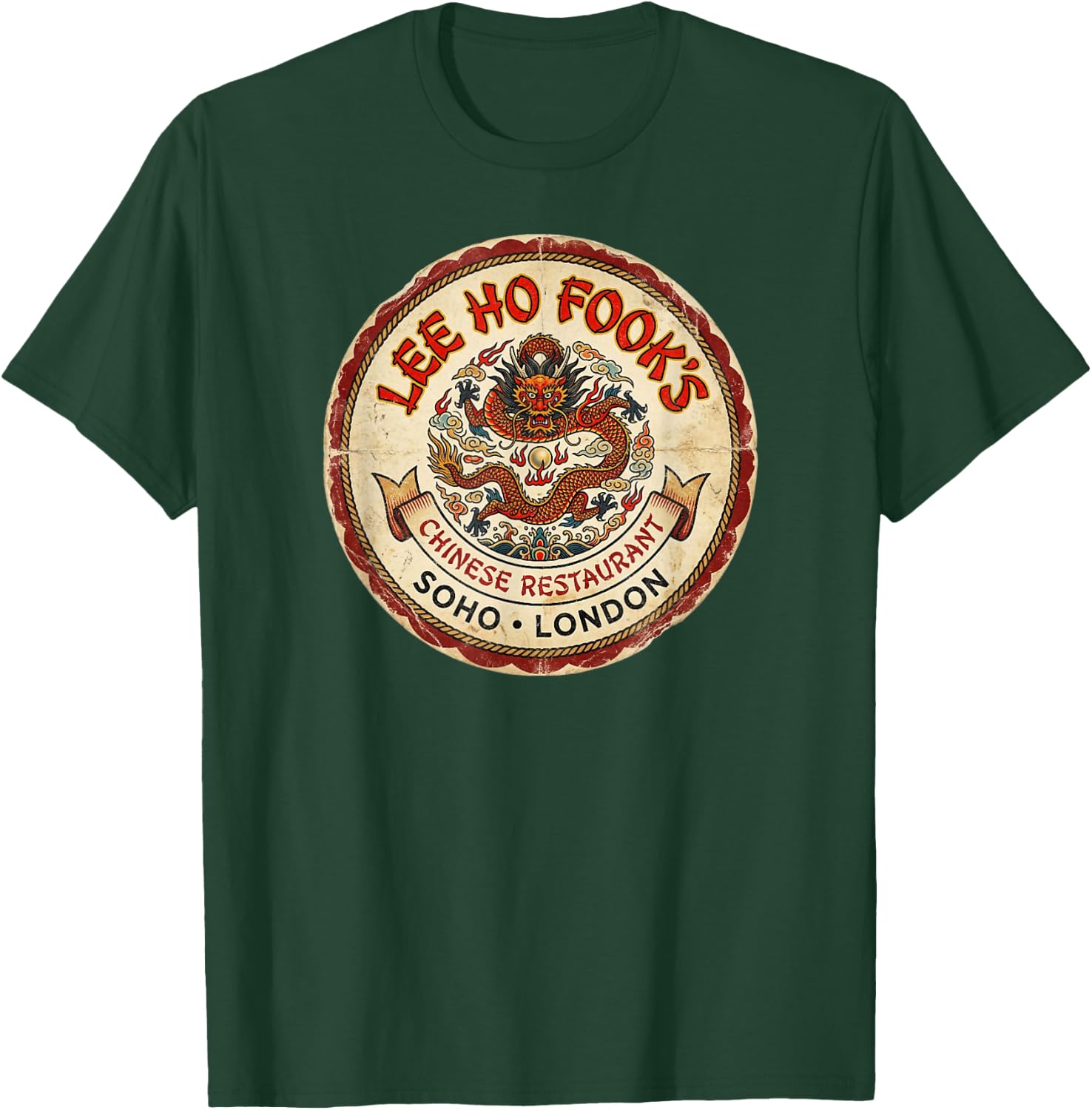 Lee Ho Fook's Chinese Restaurant Soho Vintage Travel Sticker T-Shirt - T-Shirt | Forest