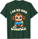 Funny Injury Broken Arm Monkey Get Well I Do My Own Stunts T-Shirt - T-Shirt | Forest