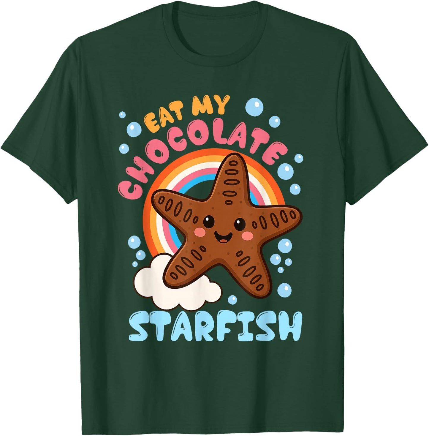 Inappropriate Eat My Chocolate Starfish Funny Embarrassing T-Shirt - T-Shirt | Forest