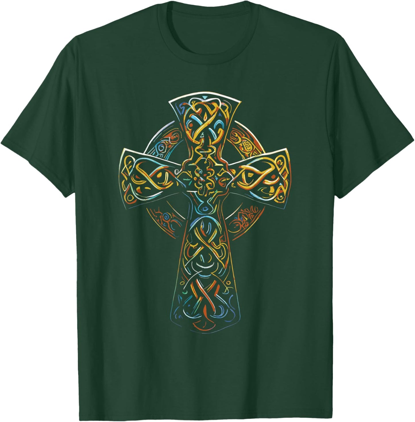 Celtic Cross , Black, S T-Shirt - T-Shirt | Forest