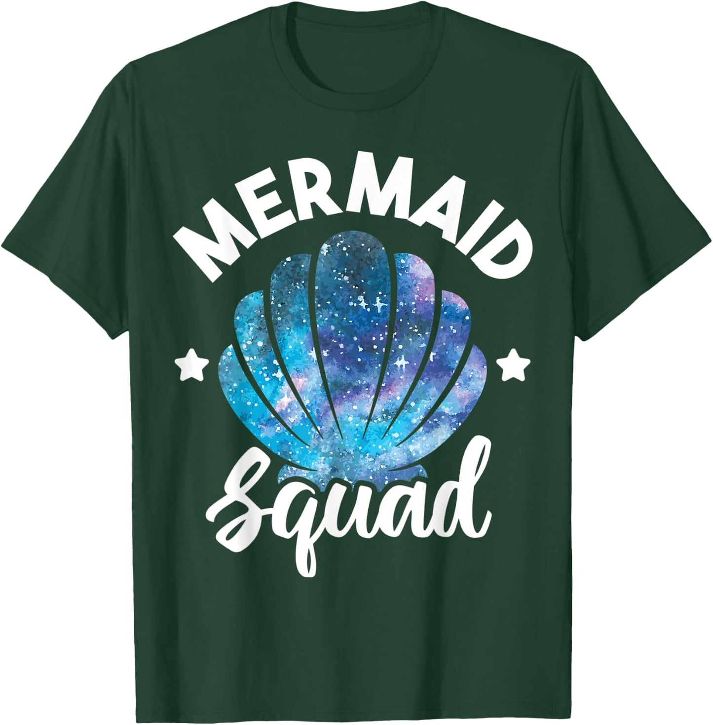 Cute Mermaid Squad Seashell Matching Mermaid Squad Party T-Shirt - T-Shirt | Forest