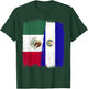 Mexican El Salvador Flag Half Mexican El Salvadoria Flag T-Shirt - T-Shirt | Forest