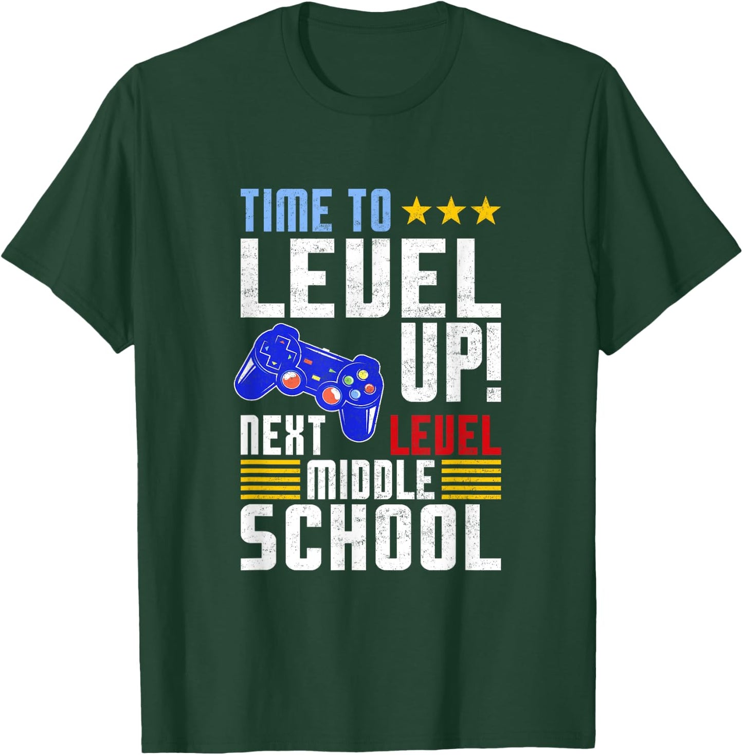 Time To Level Up Next Middle School Graduation Gamer Boys T-Shirt - T-Shirt | Forest