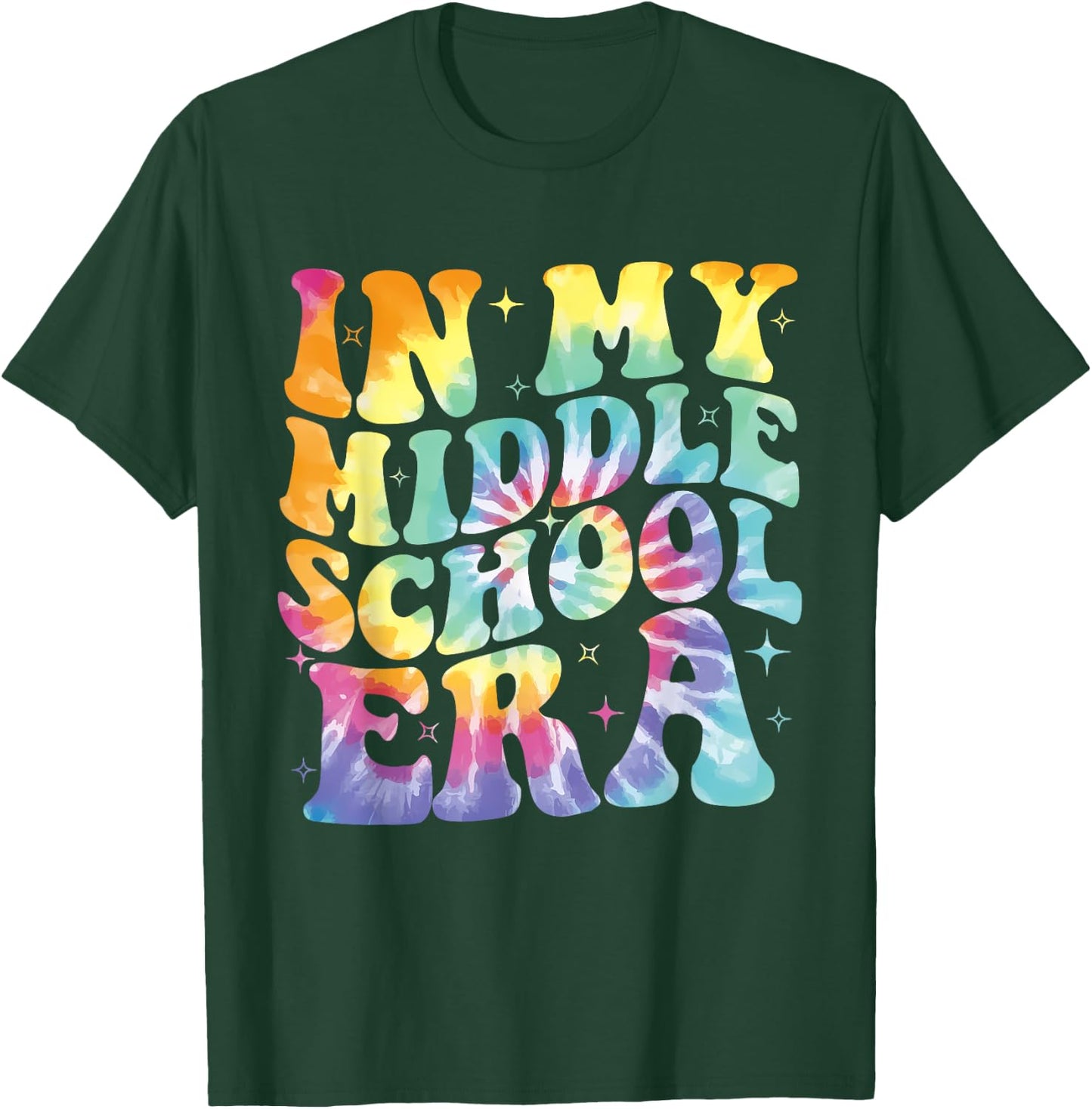 In My Middle School Era Back To School Teacher Groovy Women Kids T-Shirt - T-Shirt | Forest