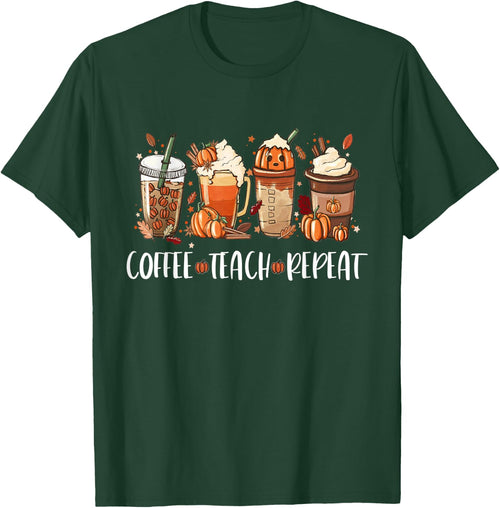 Coffee Teach Repeat Halloween Pumpkin Spice