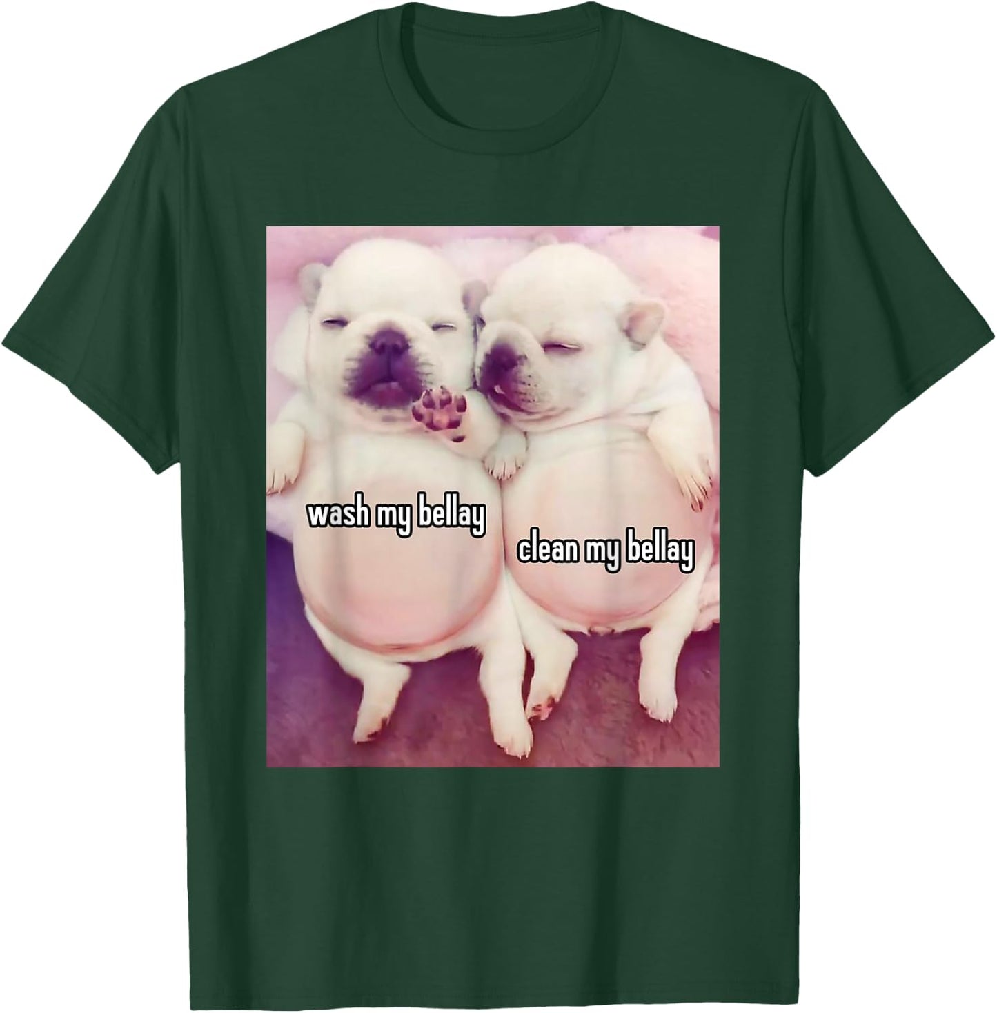 Pibble Meme Wash My Belly Funny Two Pibbles T-Shirt - T-Shirt | Forest