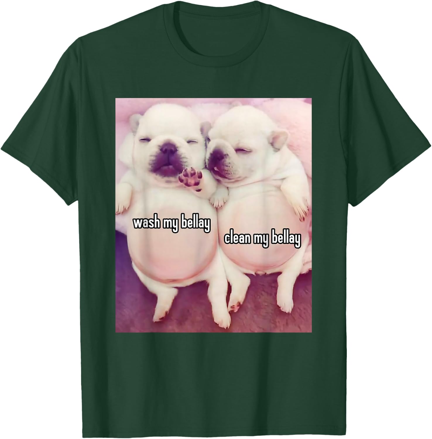Pibble Meme Wash My Belly Funny Two Pibbles T-Shirt - T-Shirt | Forest