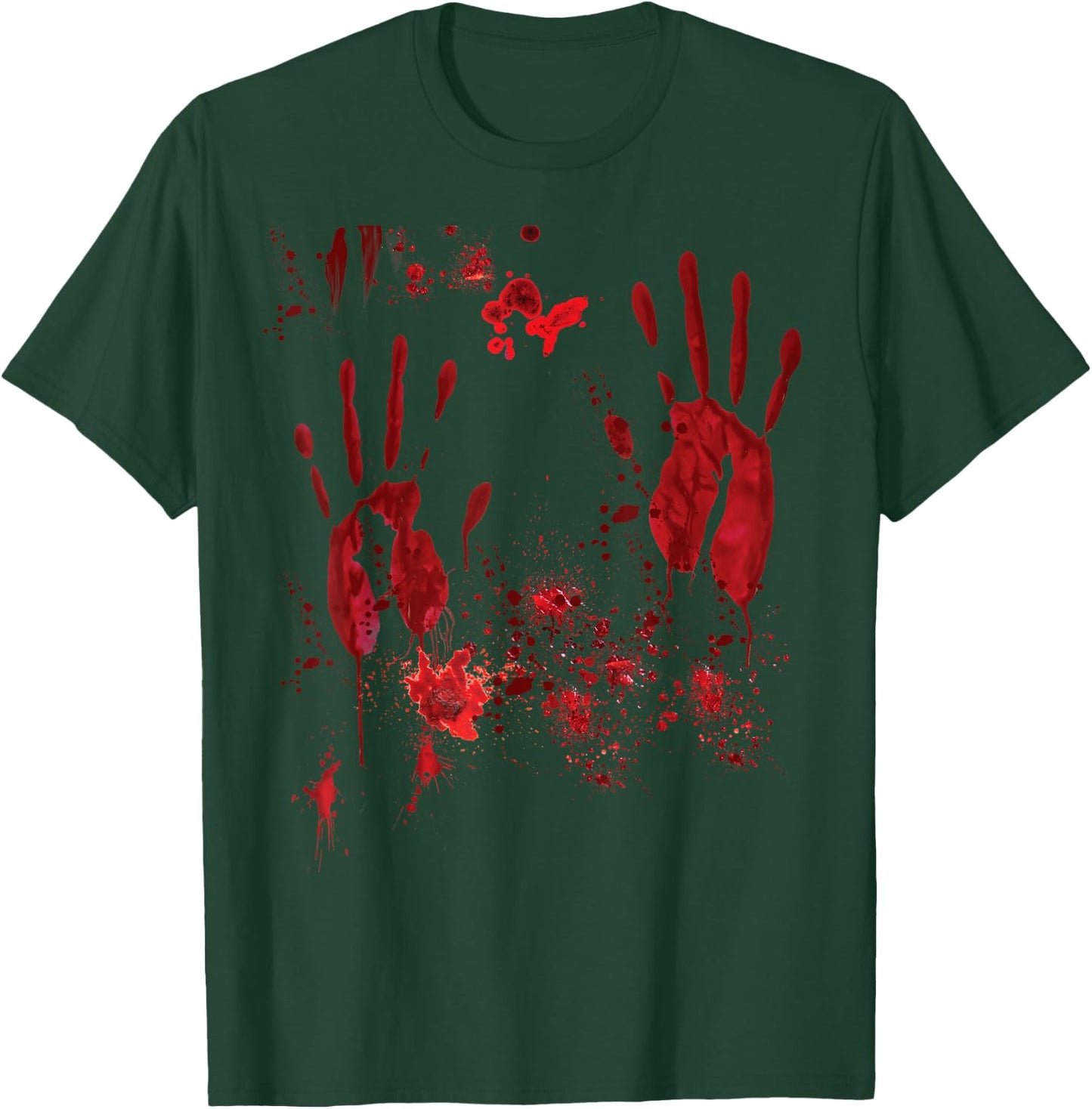 Halloween Bloody Hands Blood Splash Zombie Costume Men's , black T-Shirt - T-Shirt | Forest