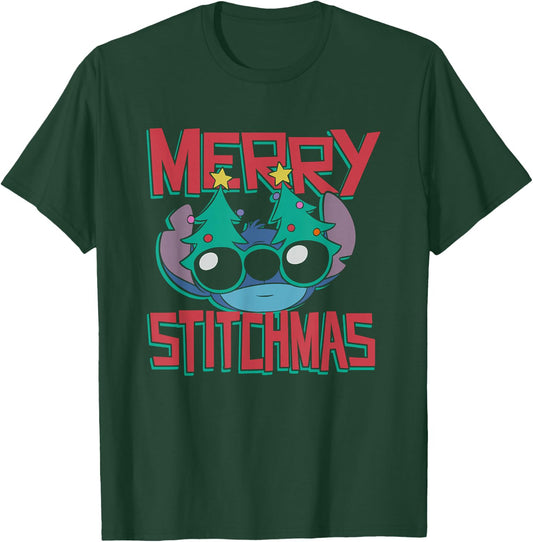 Disney Lilo & Stitch Christmas Merry Stitchmas T-Shirt - T-Shirt | Forest