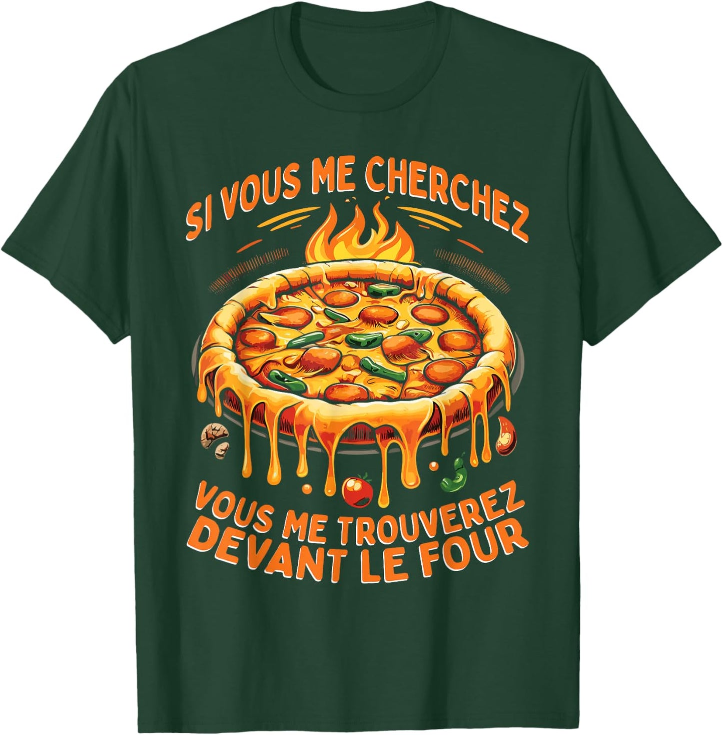 Pizzeria Pizza Eater , Black, S T-Shirt - T-Shirt | Forest