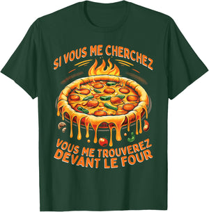 Pizzeria Pizza Eater , Black, S T-Shirt - T-Shirt | Forest