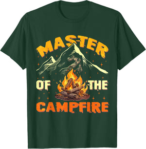 Master Of The Campfire Men Women Camping Funny Outdoor T-Shirt - T-Shirt | Forest