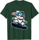 Cute Bunny Performing Snowboarding Trick Kids Easter T-Shirt - T-Shirt | Forest