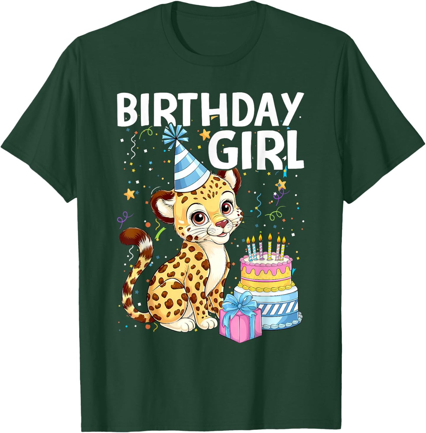 Birthday Girl Leopard Leopard for Birthday T-Shirt - T-Shirt | Forest