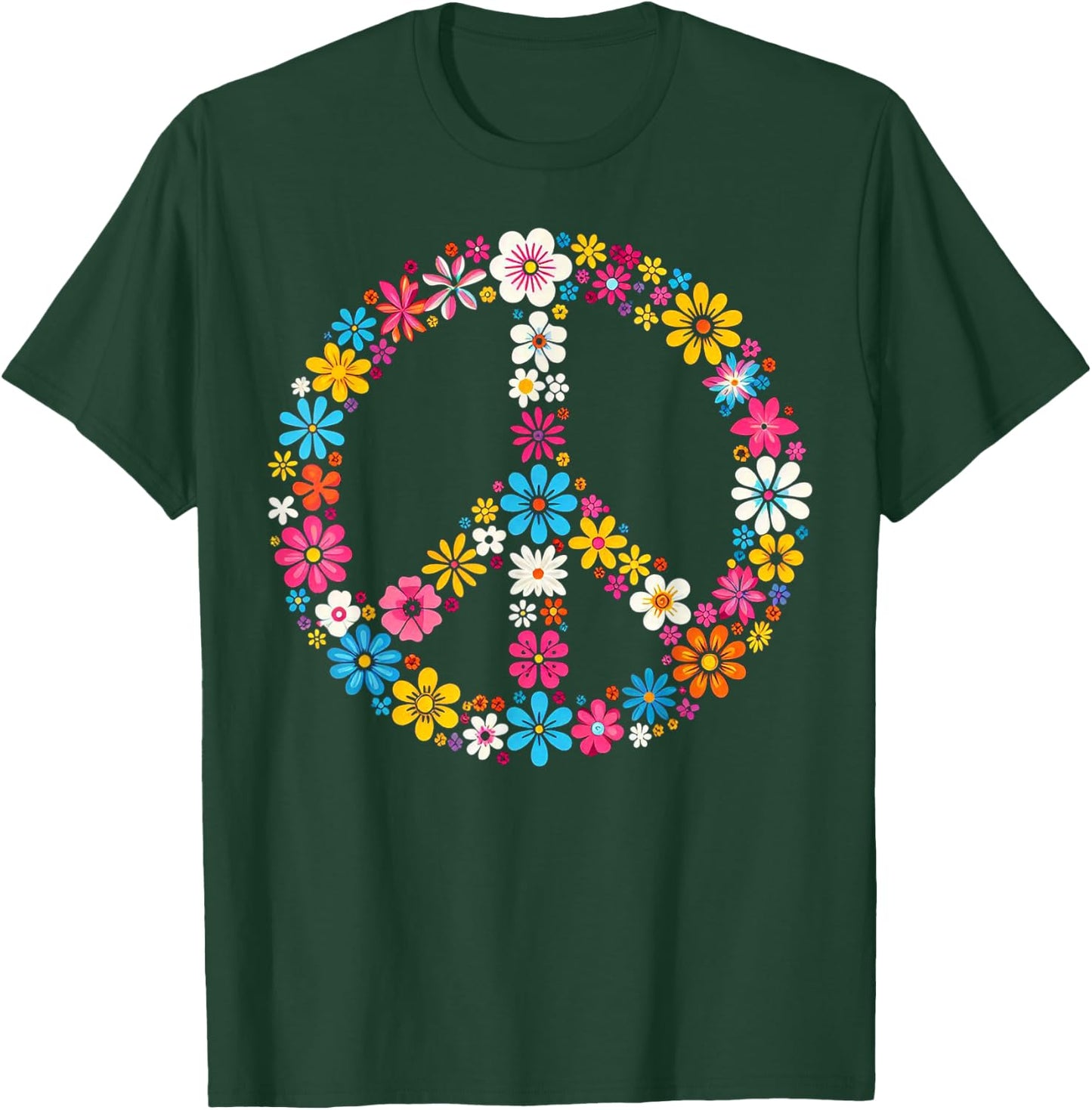 Peace Love Hippie Retro Tie Dye années 60 70 Vintage Graphique T-Shirt - T-Shirt | Forest