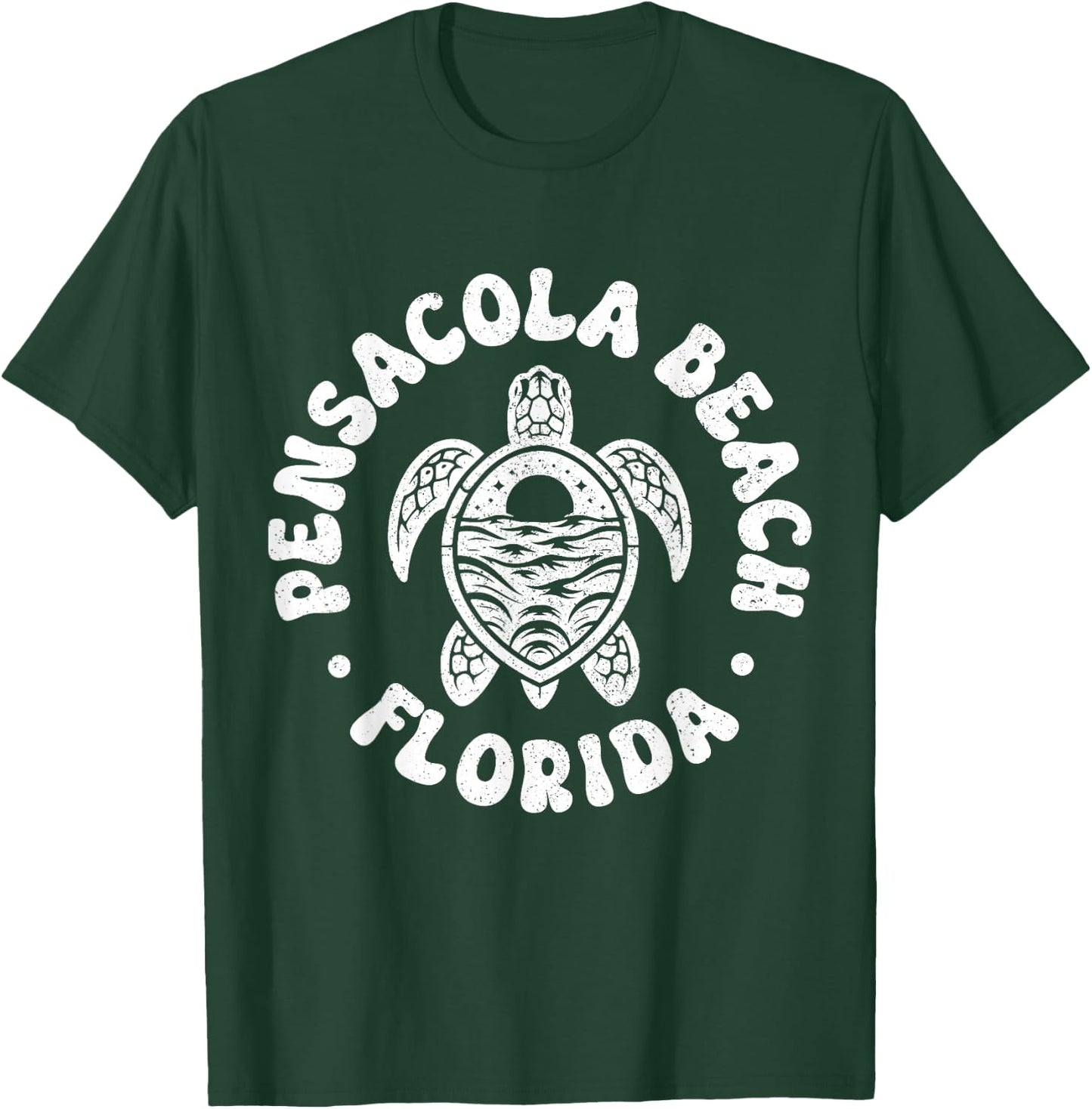 Pensacola Beach Florida Surf Sea Turtle Pride Beach Surfer T-Shirt - T-Shirt | Forest