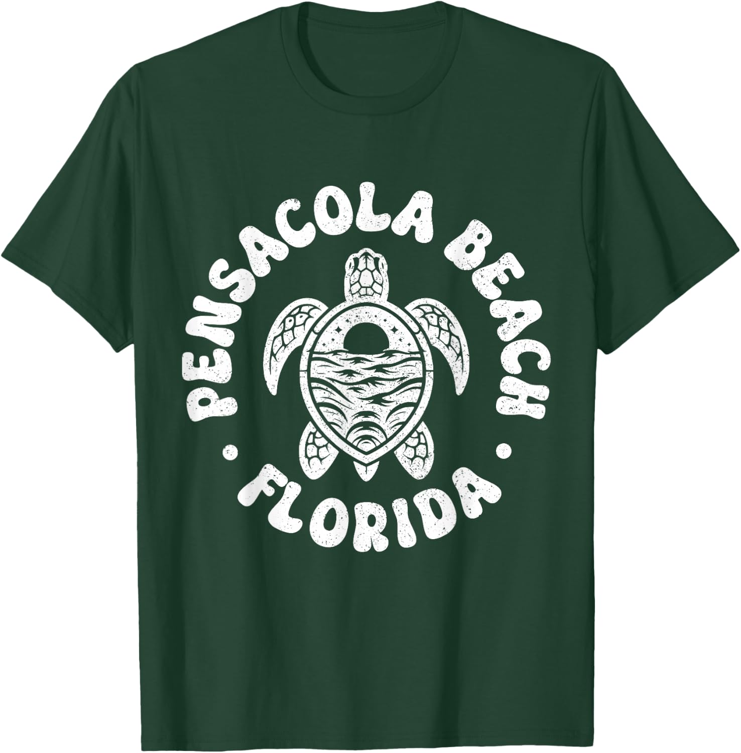Pensacola Beach Florida Surf Sea Turtle Pride Beach Surfer T-Shirt - T-Shirt | Forest