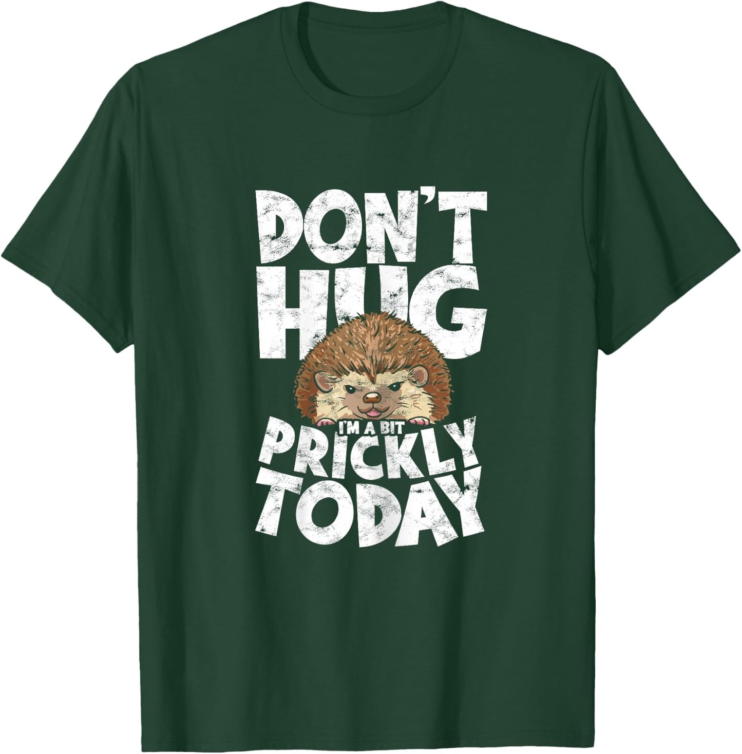 Don't Hug I'm A Bit Prickly Today Sweet Hedgehog Hugger T-Shirt - T-Shirt | Forest