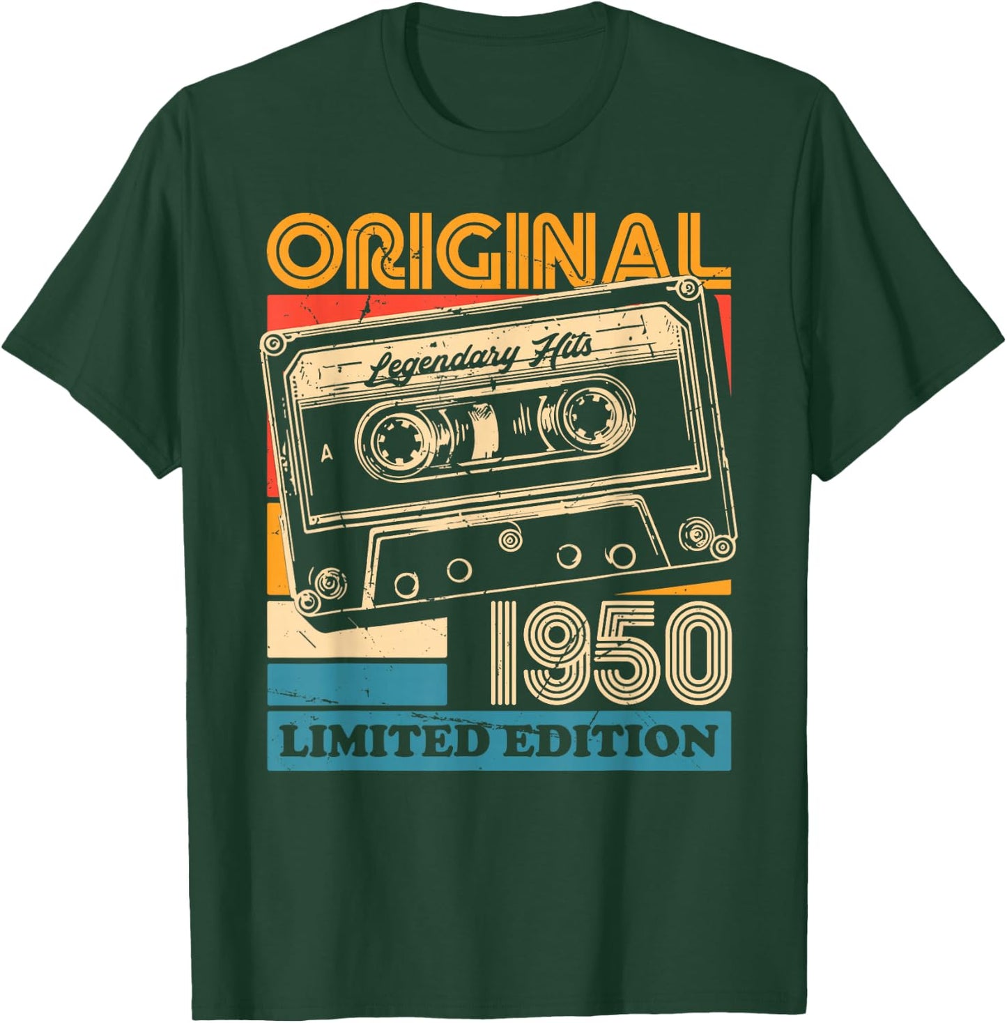 75th Birthday Retro Vintage 1950 Men Women T-Shirt - T-Shirt | Forest