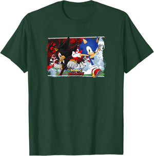 Sonic The Hedgehog, Sonic X Shadow Generations - Split T-Shirt - T-Shirt | Forest