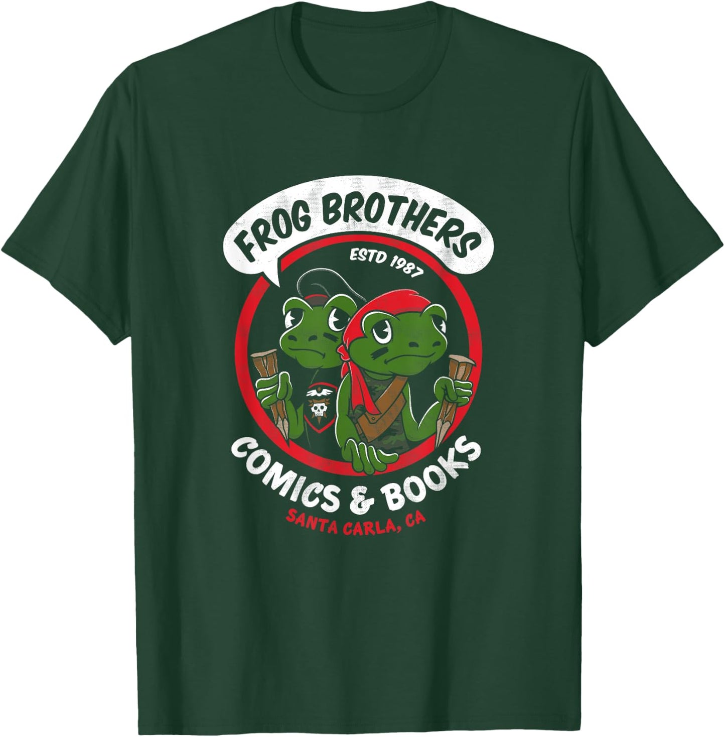 Frog Brothers Comics & Books - Vintage 80's Vampire Horror T-Shirt - T-Shirt | Forest