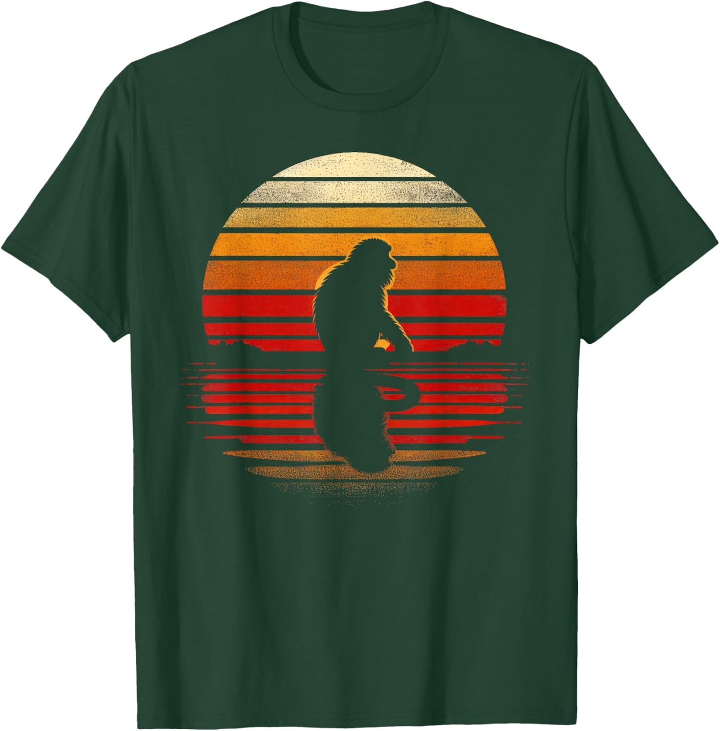 Howler Monkey Sunset Retro Style Safari Vintage 70s T-Shirt - T-Shirt | Forest