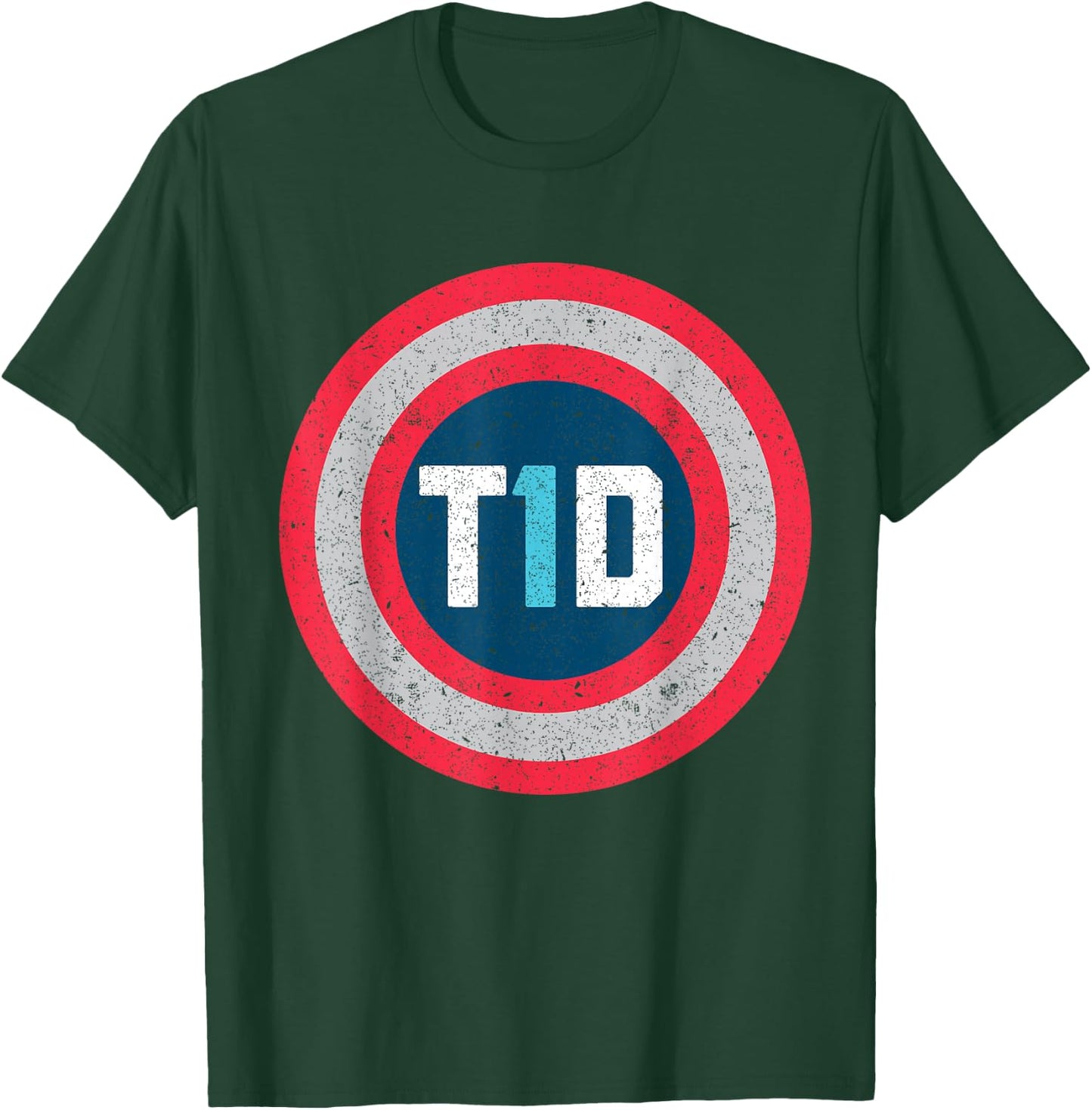 T1D Diabetic Type 1 Diabetes Awareness Men Women Kid T-Shirt - T-Shirt | Forest