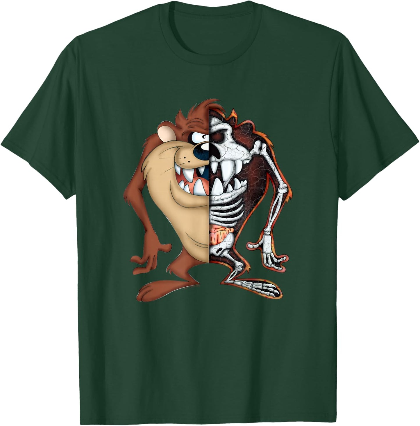 Looney Tunes Taz Half Skeleton T-Shirt - T-Shirt | Forest