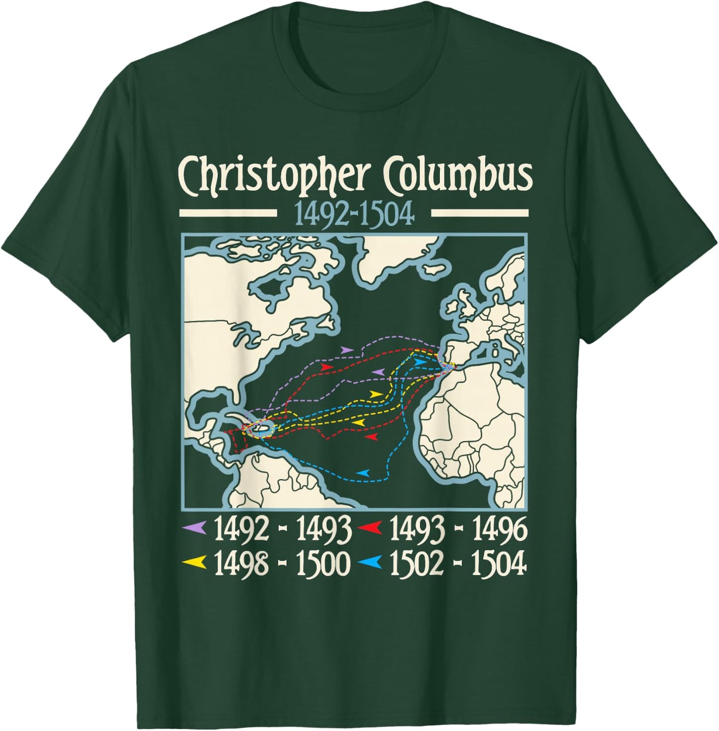 Christopher Columbus Day Italian American T-Shirt - T-Shirt | Forest