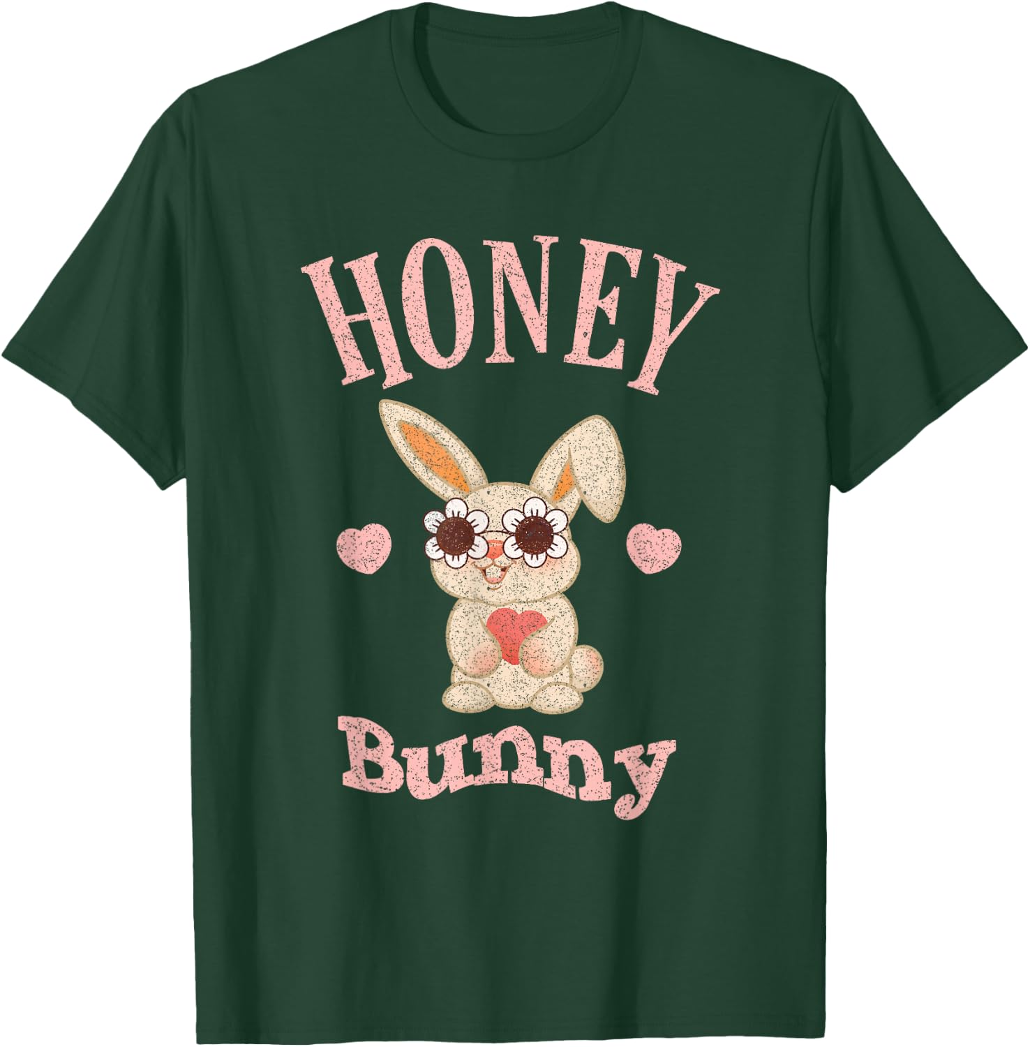 Honey Bunny Retro Easter Cute Rabbit Women Girls Kid Toddler T-Shirt - T-Shirt | Forest