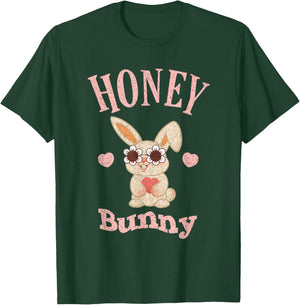 Honey Bunny Retro Easter Cute Rabbit Women Girls Kid Toddler T-Shirt - T-Shirt | Forest