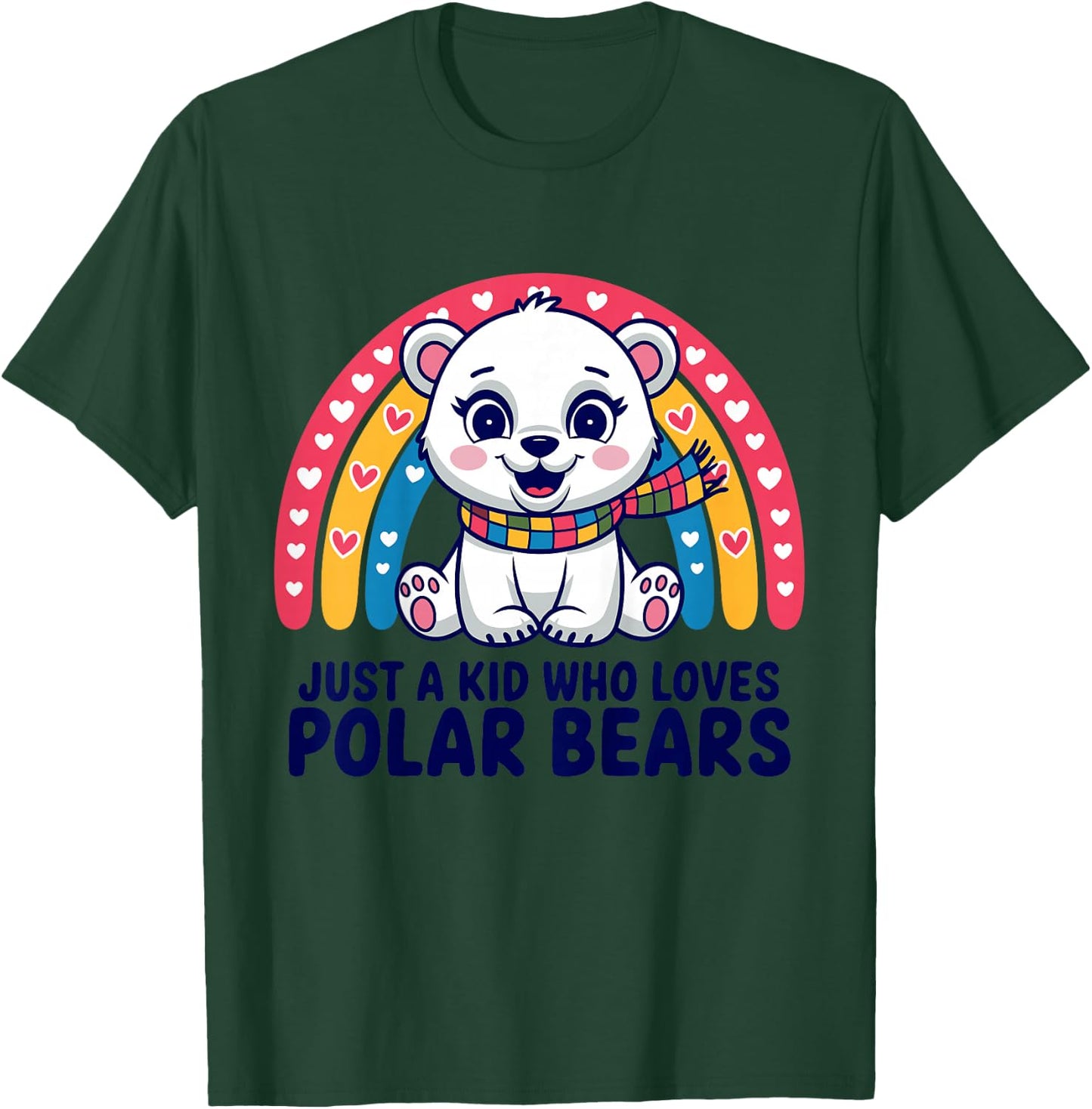 Kids Children Polar Bear Kids T-Shirt - T-Shirt | Forest