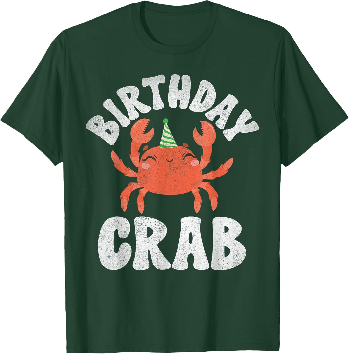 Crab Lover Gifts & Crab Party Decorations Crab Party Birthday - -Adults, Kids - Black - Short Sleeve - Small - - Cartoon Crab Pattern T-Shirt - T-Shirt | Forest