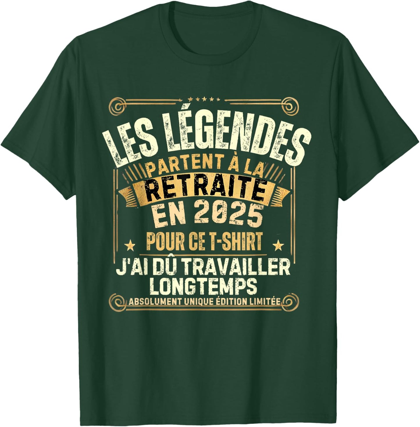 Retirement 2025 Man Retired 2025 , Black, S T-Shirt - T-Shirt | Forest