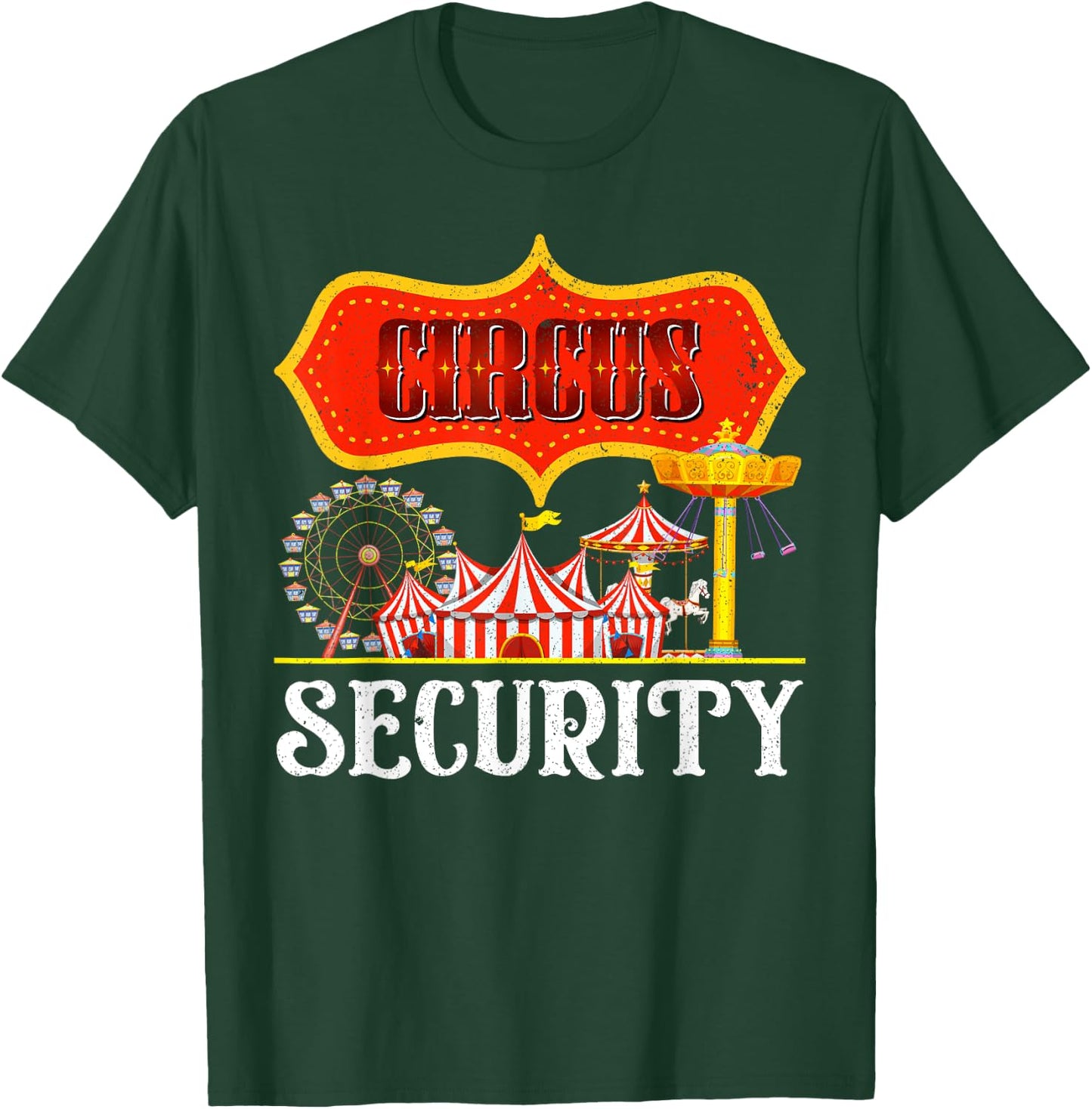 Carnival Circus Security Fancy Dress Circus Artist Circus , black T-Shirt - T-Shirt | Forest
