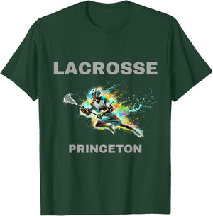 Colorful Lacrosse Player - Princeton T-Shirt - T-Shirt | Forest