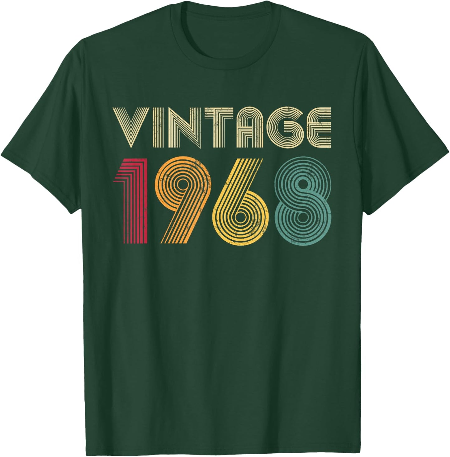 58th Birthday Gift 1968 Vintage Men Women 58 Years Old T-Shirt - T-Shirt | Forest