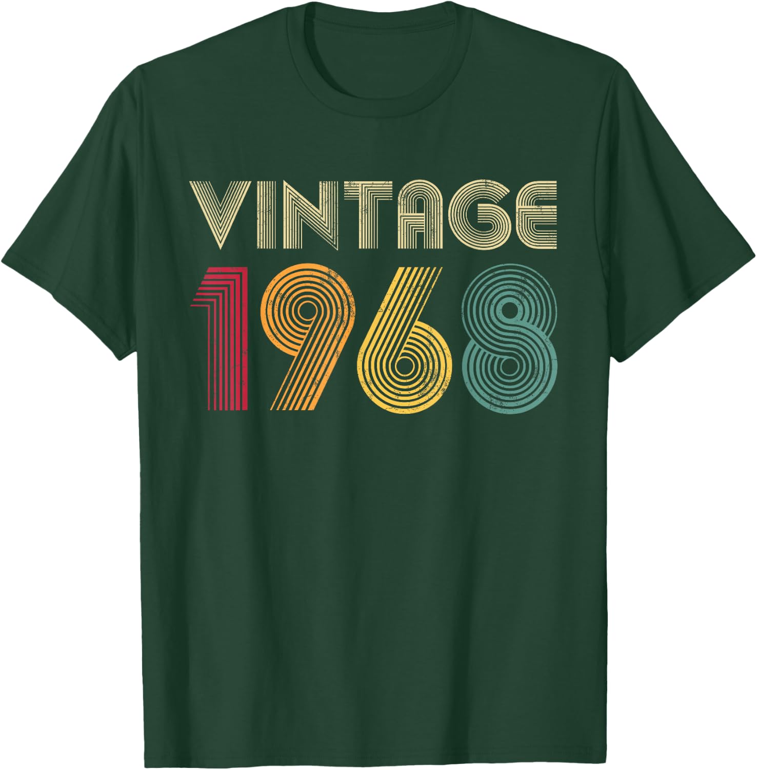 58th Birthday Gift 1968 Vintage Men Women 58 Years Old T-Shirt - T-Shirt | Forest