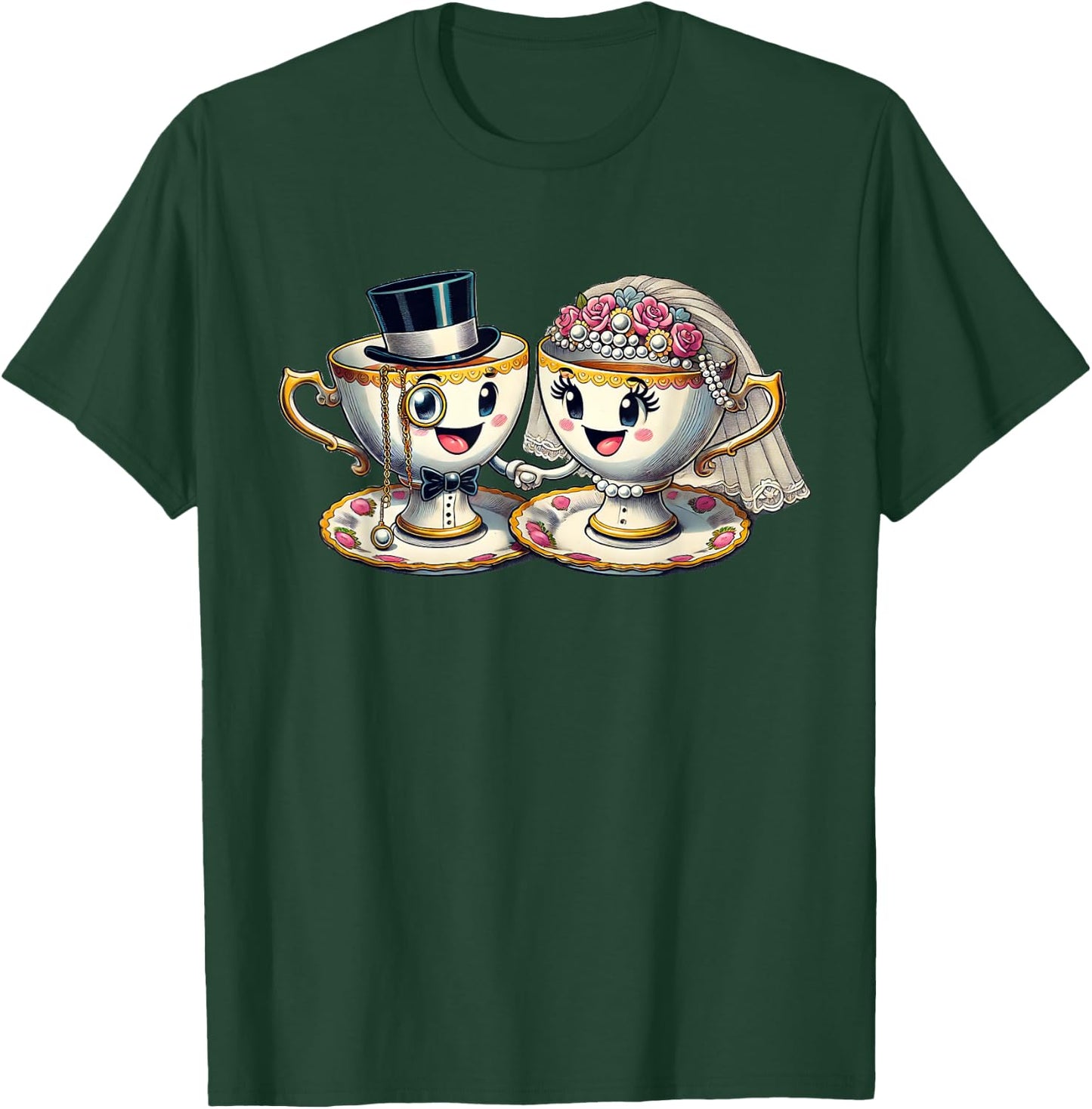 Porzellanhochzeit | Lustiges Porzellanhochzeit Geschenk T-Shirt - T-Shirt | Forest