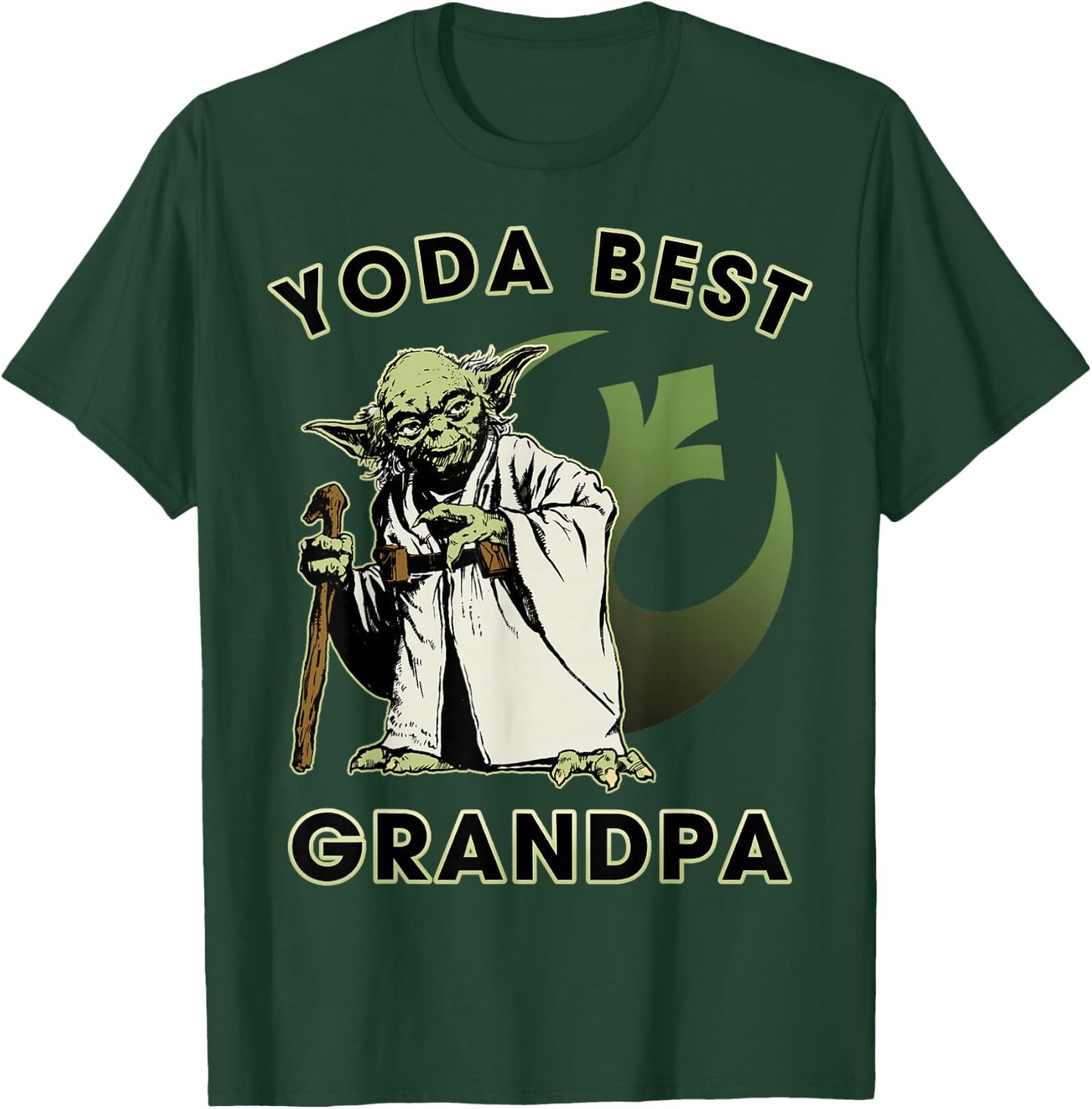 Star Wars Yoda Best Grandpa Rebel Logo T-Shirt - T-Shirt | Forest