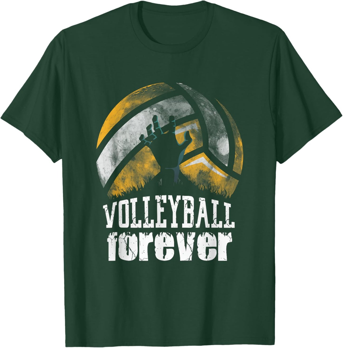 Volleyball Forever! Zombie Volleyball Player Halloween T-Shirt - T-Shirt | Forest