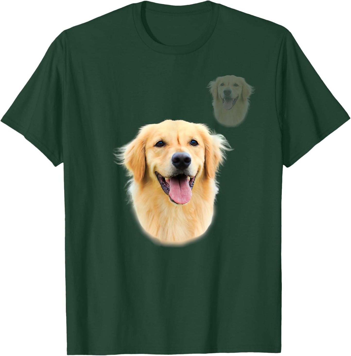 Golden Retriever School Photo, Funny Golden Retriever T-Shirt - T-Shirt | Forest