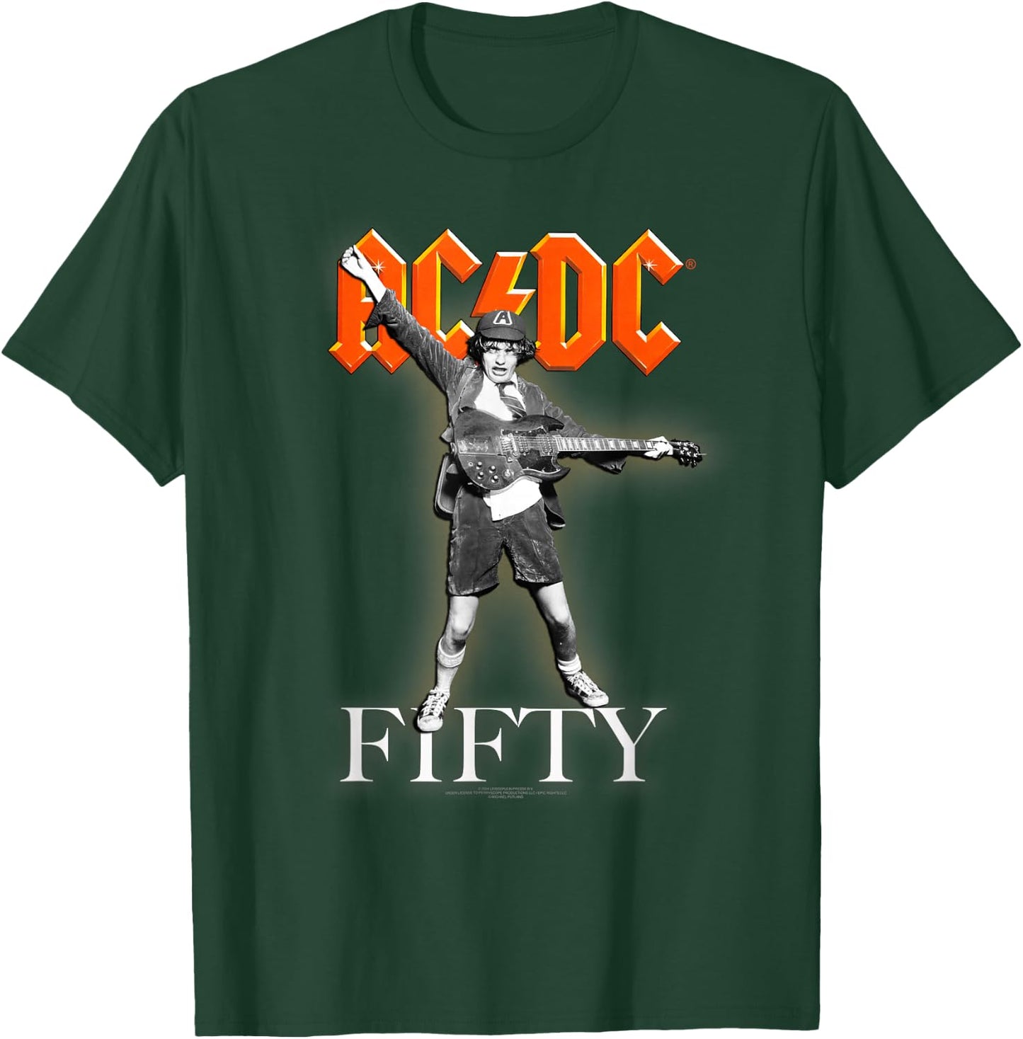 AC/DC - 50 Years of Covers, Black T-Shirt - T-Shirt | Forest