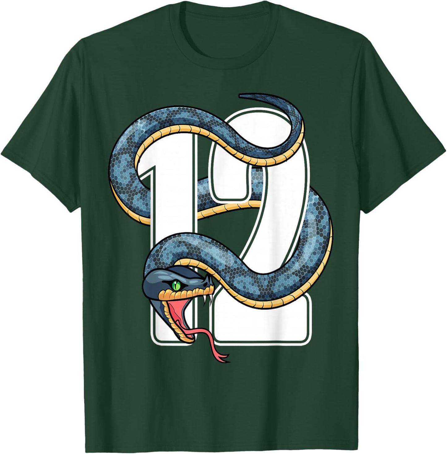 12th Birthday Snake Twelve 12 Year Old Birthday Boy Girl T-Shirt - T-Shirt | Forest