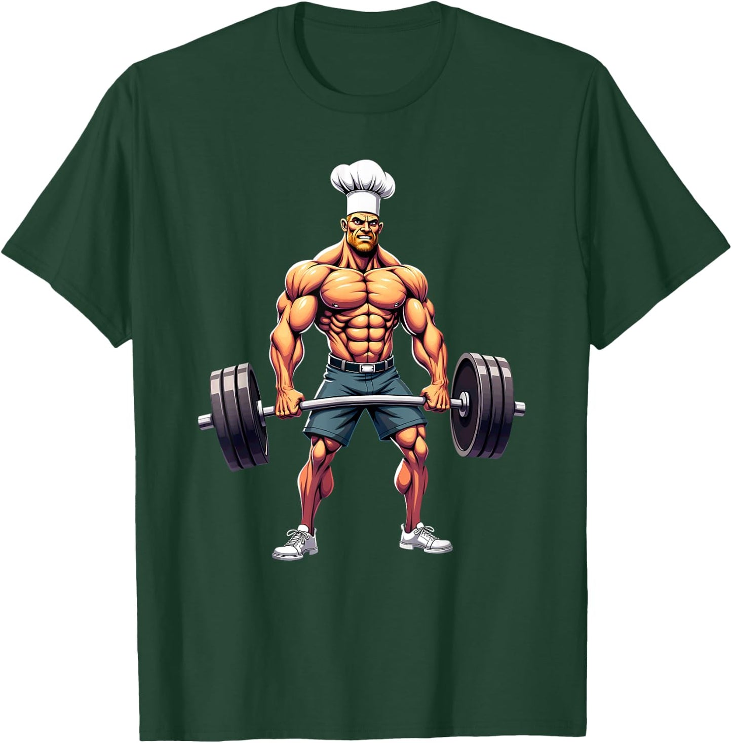 Workout Gym Chef Deadlift Weightlifting T-Shirt - T-Shirt | Forest