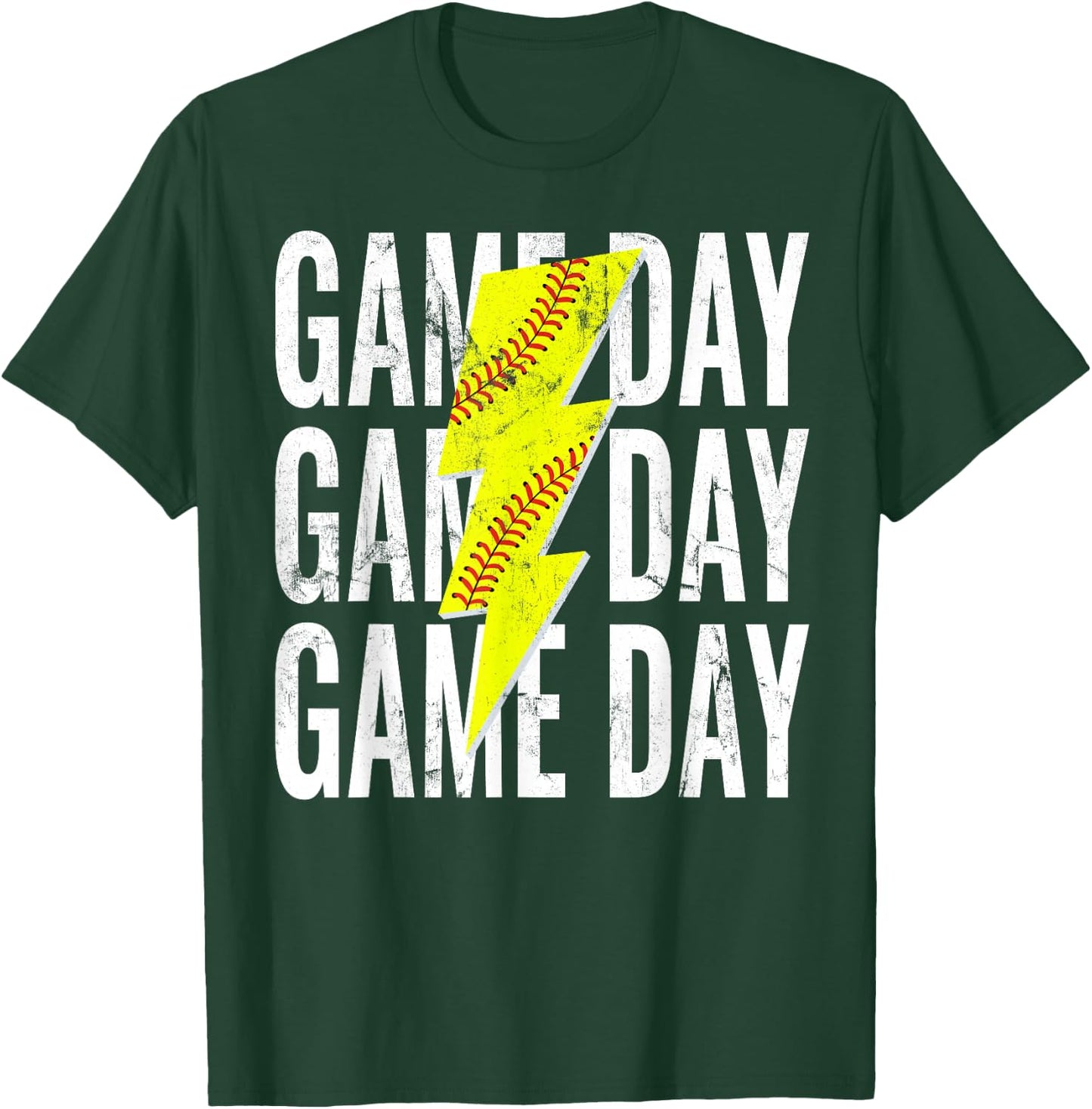 Women's Softball Mom Leopard Game Day Mother's Day T-Shirt - T-Shirt | Forest