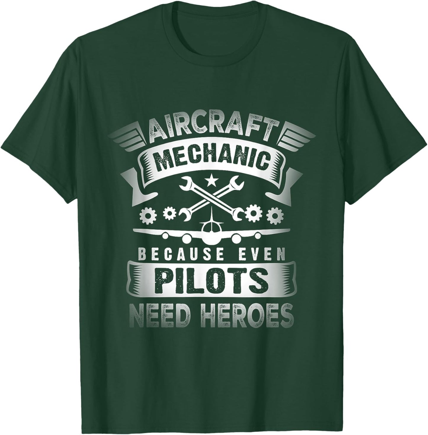 Airplane Mechanic Funny Aviation Technician T-Shirt - T-Shirt | Forest